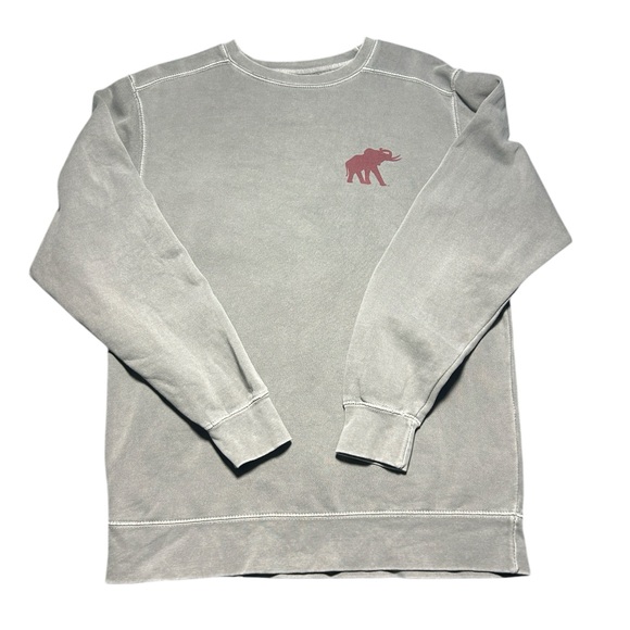 University of Alabama Sweatshirt Men’s Small Gray Tuskwear College Tusks Crimson - Picture 1 of 8
